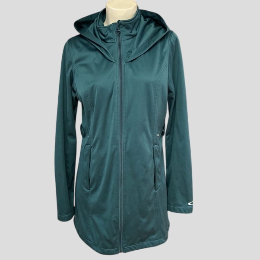 Ogio Teal Soft Shell Long Hooded Jacket